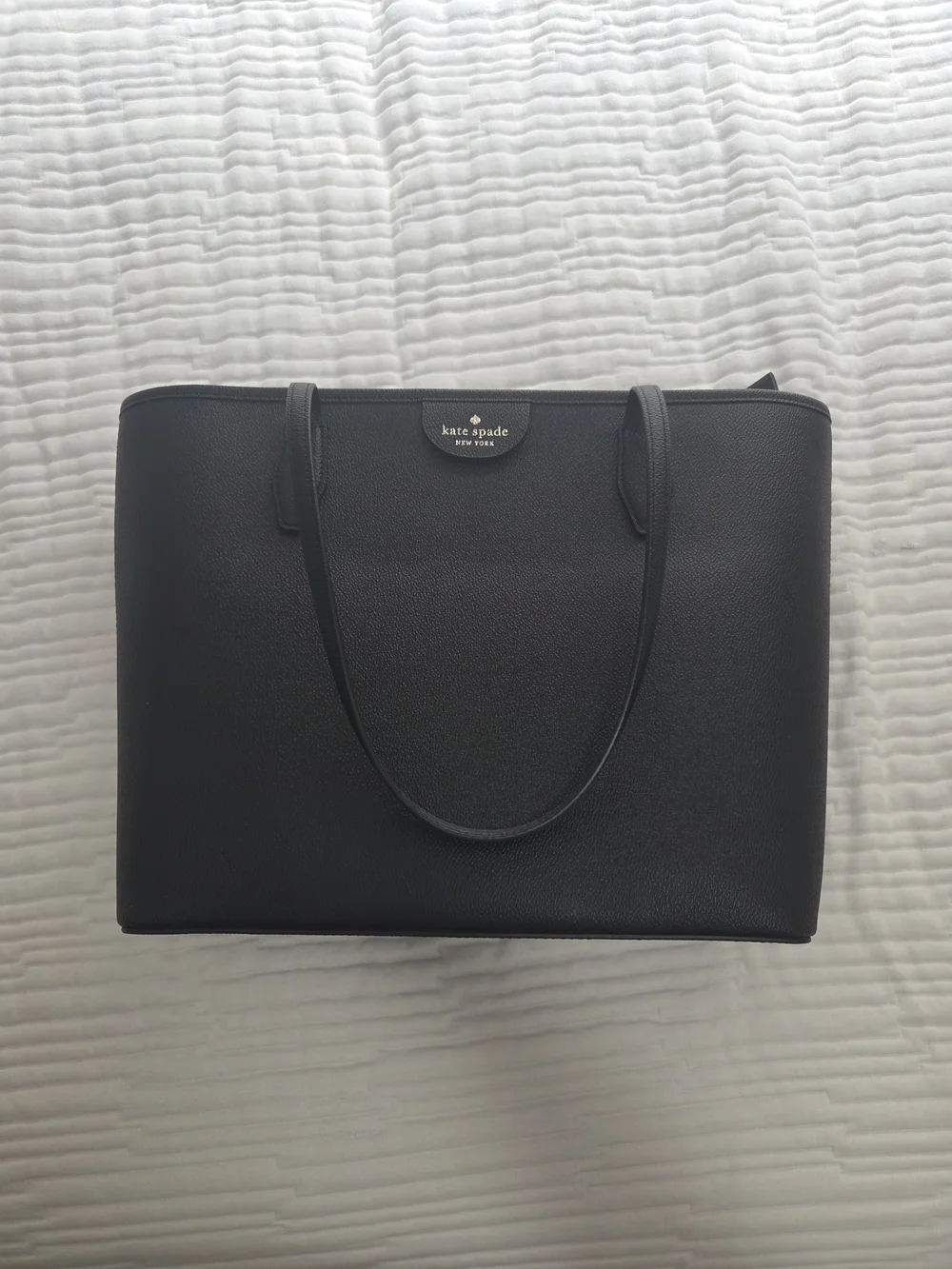 kate spade New York Black Leather Tote Bag